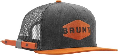 Brunt Flat Brim Snapback - Work Hat with Built-in Pencil Holder - One Size Fits Most in Saudi Arabia