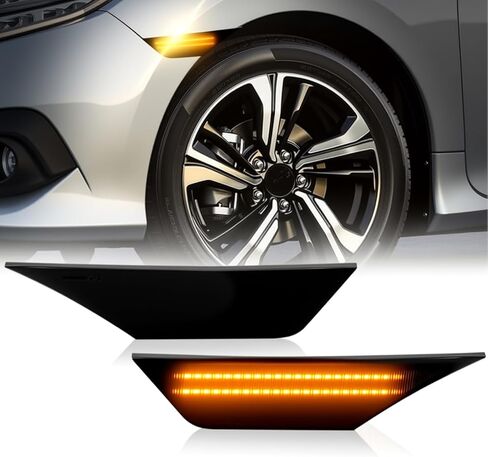 D-Lumina Sequential Amber LED Side Marker Lights Turn Signal Lamp Assembly for BMW E90 E91 E92 E93 E46 E53 E60 E61 X3 E83 X1 E84 E81 E82 E87 E88 Side Marker, Smoked Lens Side marker Light, Pack of 2 in Saudi Arabia
