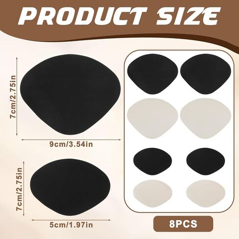 4 Pairs Shoe Patches for Holes, Shoe Heel Repair Patch Shoes Hole Repair Inserts Self-Adhesive Inside Heels Liners Patches Heel Cushion Inserts Patch for Sneaker Leather Shoes High Heels for Women Men in Saudi Arabia