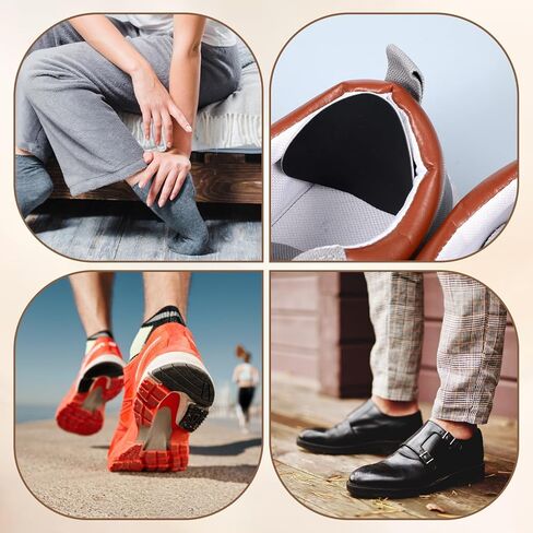 4 Pairs Shoe Patches for Holes, Shoe Heel Repair Patch Shoes Hole Repair Inserts Self-Adhesive Inside Heels Liners Patches Heel Cushion Inserts Patch for Sneaker Leather Shoes High Heels for Women Men in Saudi Arabia