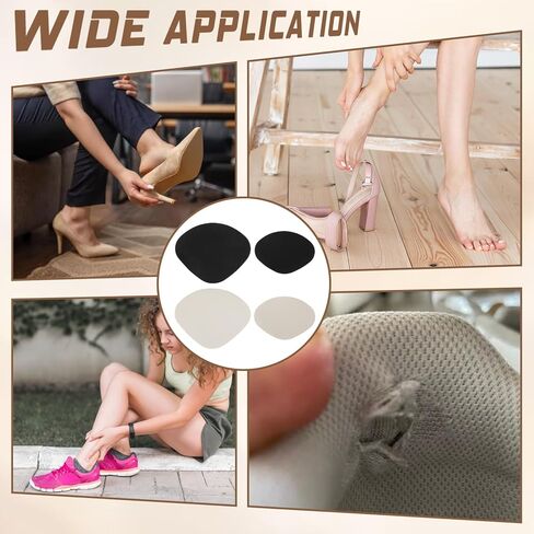 4 Pairs Shoe Patches for Holes, Shoe Heel Repair Patch Shoes Hole Repair Inserts Self-Adhesive Inside Heels Liners Patches Heel Cushion Inserts Patch for Sneaker Leather Shoes High Heels for Women Men in Saudi Arabia