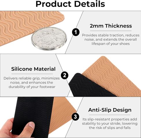 4Pcs High Heels Patch, Silicone Boot Heel Replacement Square Boot Heel Replacement Tips, oot Replacement Shoe Repair Patch Non Slip Heels Protectors for Shoes in Saudi Arabia
