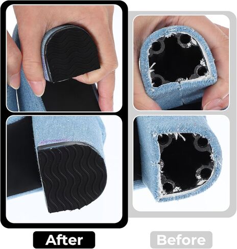 4Pcs High Heels Patch, Silicone Boot Heel Replacement Square Boot Heel Replacement Tips, oot Replacement Shoe Repair Patch Non Slip Heels Protectors for Shoes in Saudi Arabia
