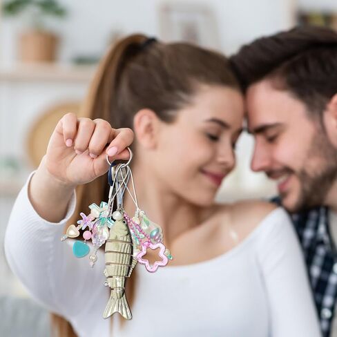 3 Pcs Fish and Shell Keychain Set Realistic Fishing Theme Acrylic Keychains for Men Women Bag Purse Charms Gifts in Kuwait