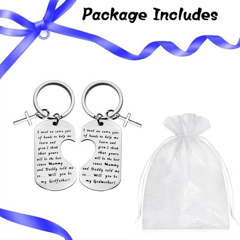 Godparent Gifts from Godchild Will You Be My Godmother/Godfather Keychain Set Godparents Announcement Jewelry First Communion Gift for Godmother Godfather Baptism Gift Keyring in Saudi Arabia