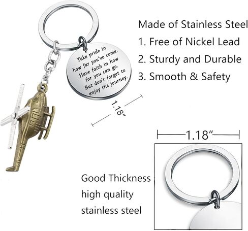 FUSTMW Helicopter Keychain Gifts for Helicopter Lovers Helicopter Pilot Gifts Helicopter Aviation Gift Helicopter Key Chains in Saudi Arabia