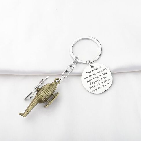 FUSTMW Helicopter Keychain Gifts for Helicopter Lovers Helicopter Pilot Gifts Helicopter Aviation Gift Helicopter Key Chains in Saudi Arabia