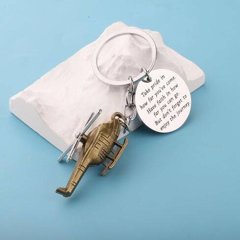 FUSTMW Helicopter Keychain Gifts for Helicopter Lovers Helicopter Pilot Gifts Helicopter Aviation Gift Helicopter Key Chains in Saudi Arabia