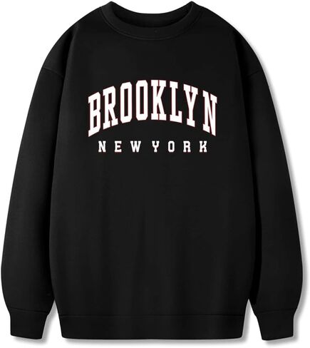 Men's Letter Graphic Print Sweatshirt Long Sleeve Crewneck Drop Shoulder Pullover Tops in Saudi Arabia