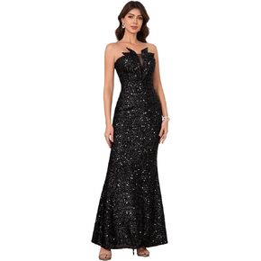 Elegant Sequin Evening Gown for Women Formal Wedding Guest Dresses Cocktail Prom Party Gala Outfits in Saudi Arabia