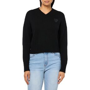 HUGO Women's Heart Logo Relaxed Fit Wool Blend Sweater in Saudi Arabia