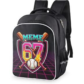 67 Backpack, 6 7 meme Backpack ice cream, Casual Daypack Backpacks, Six Seven Number Large Capacity Durable Backpack, Travel Lightweight Waterproof Daypack in Kuwait