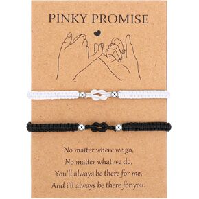 Matching Bracelets for Couples Anniversary Valentines Gift for Women Men Boyfriend Girlfriend Him Her, Matching Couple Bracelets for Bf Gf Pinky Promise Bracelet Long Distance Relationship Gifts in Saudi Arabia