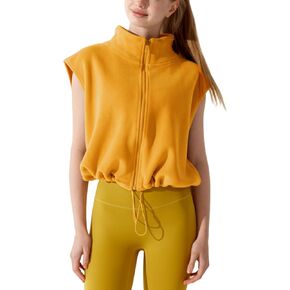 Unilexi Womens Full zip Fleece Step Stand Stand Sherpa محصول المحاصيل أكمام in Kuwait