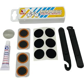PAX 11Pcs Bike Inner Tube Patch Kits with 7cc Rubber Cement, Puncture Tire Repair Kit for Car, Motorcycle, Scooter, Bicycle, BMX, ATVs, River Floating, Inflatable Rubber in Kuwait
