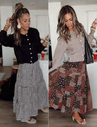 Watashi Sweater Cardigan for Women Casual Button Up Long Sleeve Knit Open Front Collared Sweaters Jackets Fall Crop Tops in Saudi Arabia