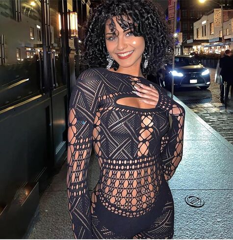 Sexy Club Outfits for Women Mesh Hollow Out One Piece Jumpsuit Romper Bodycon Lingerie Fishnet Bodysuit Clubwear Night Out in Saudi Arabia
