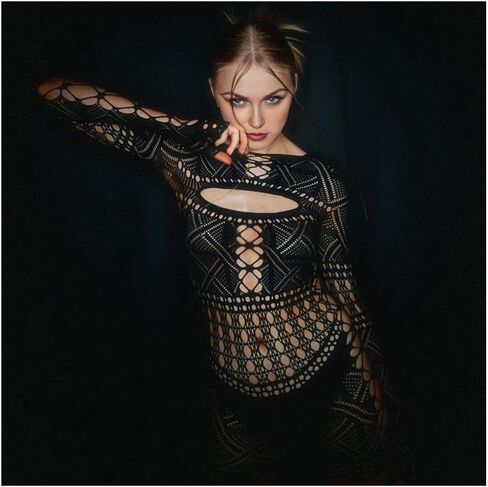 Sexy Club Outfits for Women Mesh Hollow Out One Piece Jumpsuit Romper Bodycon Lingerie Fishnet Bodysuit Clubwear Night Out in Saudi Arabia