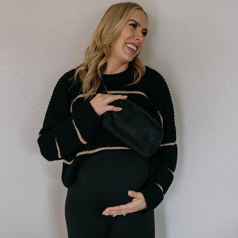 Parker Baby Adjustable Belt Bag Extender | Seamless Match for Mom's Belt Bag | Extendable up to 15" | Maternity-Friendly | Cross Body Bag Extender, Fanny Pack Extender Strap - Cream in Saudi Arabia