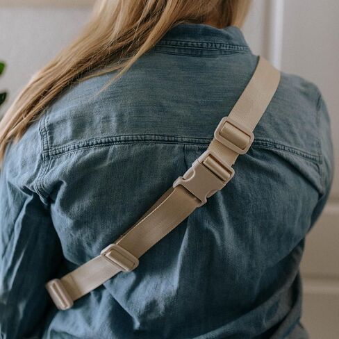 Parker Baby Adjustable Belt Bag Extender | Seamless Match for Mom's Belt Bag | Extendable up to 15" | Maternity-Friendly | Cross Body Bag Extender, Fanny Pack Extender Strap - Cream in Saudi Arabia