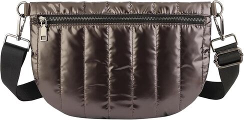 Quilted Crossbody Bags for Women Bum Bags Puffer Fanny Packs Puffy Purses Sling Belt Bag for Women in Saudi Arabia