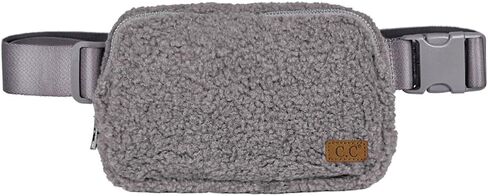 C.C Sherpa Fanny Pack For Women Unisex - Fuzzy Daily Waist Crossbody Belt bag With Adjustable Strap (Brown) in Saudi Arabia