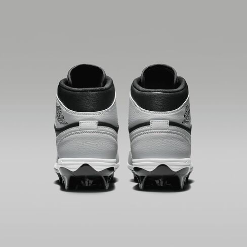 NIKE Jordan 1 Mid TD Men's Football Cleat (FJ6805-002, Black/Light Smoke Grey/Black/Light Smoke Grey) Size 11.5 in Saudi Arabia