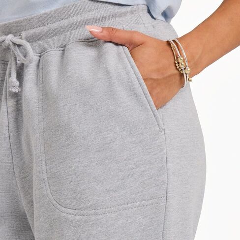 Life is Good. Women's Solid Good Vibes Fleece Jogger, Heather Gray in Saudi Arabia