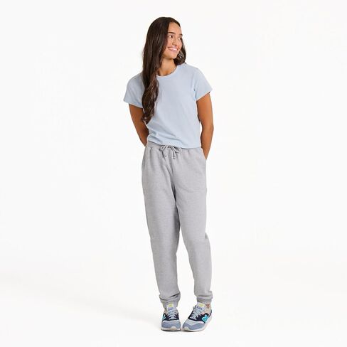 Life is Good. Women's Solid Good Vibes Fleece Jogger, Heather Gray in Saudi Arabia