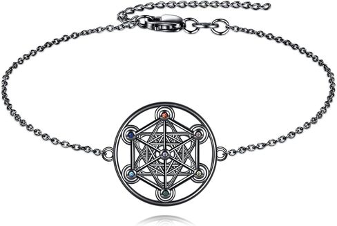 URONE Metatron Cube Bracelet 925 Sterling Silver Metatron Bracelet Geometry Jewelry Gifts for Women Men in Saudi Arabia