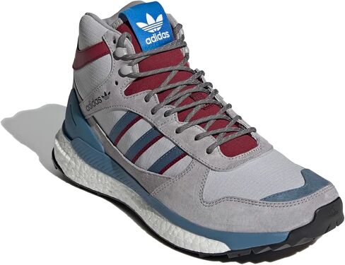 حذاء رياضي رجالي من adidas Originals Marathon x Human Made Hi Top، شفاف أونيكس/St Stonewash أزرق/بورجوندي جامعي، 9 in Kuwait