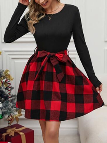 Women's Elegant Vintage Summer Casual Dresses Knee Length Floral Print Work A-Line Dress in Saudi Arabia