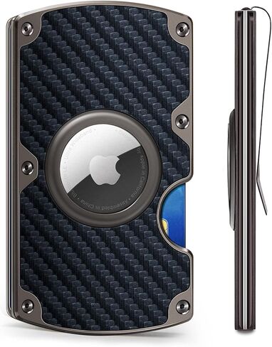 Men Wallet, Slim Wallet Money Clip Gift Men Compatible with Airtag Or Standard Use, Expandable for 15Cards in Saudi Arabia