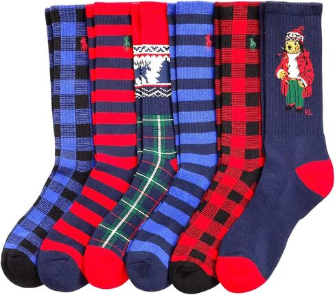 POLO RALPH LAUREN Polo Bear Men's Crew Sock 6 Pack in Saudi Arabia