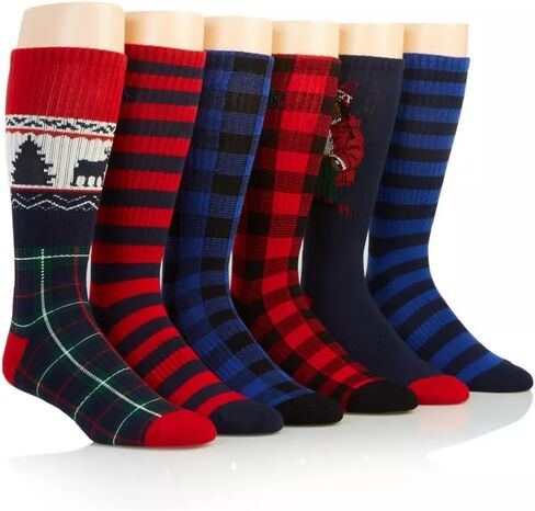 POLO RALPH LAUREN Polo Bear Men's Crew Sock 6 Pack in Saudi Arabia