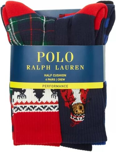 POLO RALPH LAUREN Polo Bear Men's Crew Sock 6 Pack in Saudi Arabia