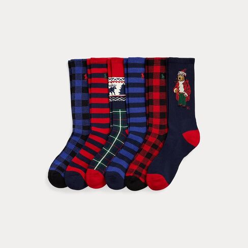POLO RALPH LAUREN Polo Bear Men's Crew Sock 6 Pack in Saudi Arabia
