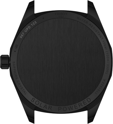 Tissot PRC 100 Solar, Black PVD Dial, 39mm Watch for Men, Blavk PVD Stainless Steel Bracelet, Solar Quartz Movement, T1514223305100 in Saudi Arabia