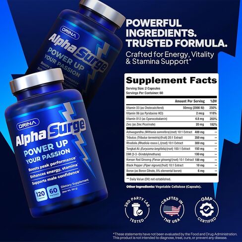 Pills for Men Fast Acting - Male Enhancing Supplement Testosterone Booster - Blood Flow, Libido, Size, Girth, Hardness, Stamina, Enlargement, Growth - Natural Performance Enhancer - 2 Month Supply in Saudi Arabia