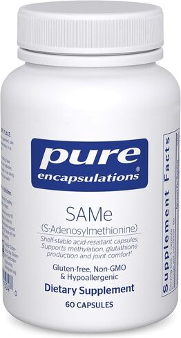 مغلفات نقية SAMe S-Adenosylmethionine 180 - تدعم صحة المفاصل وإنتاج الجلوتاثيون * - خالية من الغلوتين وغير معدلة وراثيًا - 60 كبسولة in Kuwait