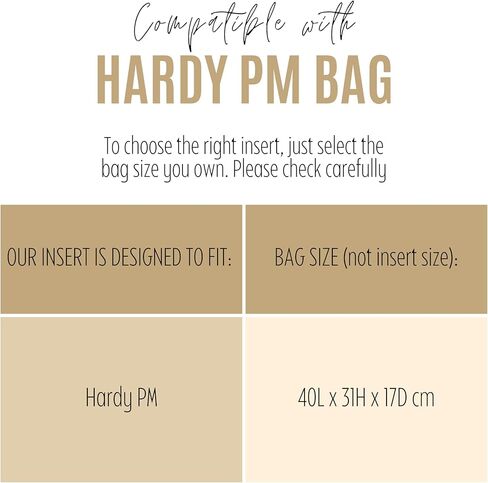 Divitize Premium Purse Organizer for Hardy PM Bag Organizer, Hardy Bag Insert, Handmade Snug Sturdy 2mm Thick Felt Organizer with Silver Zipper (For Hardy PM, Slate Grey) in Saudi Arabia
