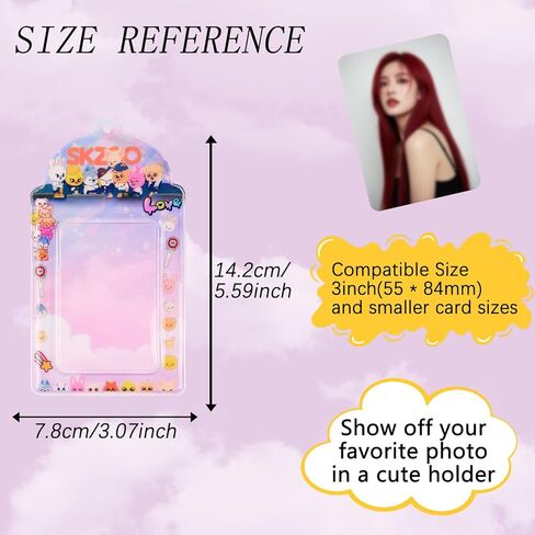 الضالة Photocard حامل سلاسل المفاتيح لطيف الحيوانات إطار الصورة المفاتيح الكرتون الصورة كم حامل البطاقة الزخرفية لمحبي الضالة in Saudi Arabia
