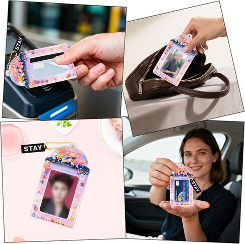 الضالة Photocard حامل سلاسل المفاتيح لطيف الحيوانات إطار الصورة المفاتيح الكرتون الصورة كم حامل البطاقة الزخرفية لمحبي الضالة in Saudi Arabia