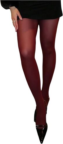 Milumia Women's Elegant Footed Solid Tights High Waisted Sheer Stockings Sexy Pantyhose in Saudi Arabia