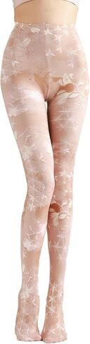 Sahabowi Women's Beautiful Flower Park Colorful Tights, Cartoon Strawberry Pantyhose with High Waistband Soft in Saudi Arabia