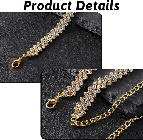 Gold Rhinestone Necklace, Choker Necklace for Women Gold Chocker Sparkly Necklaces Diamond Choker Necklaces for Women in Saudi Arabia