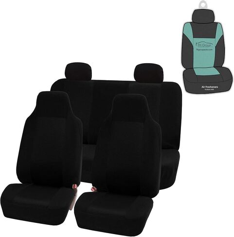 FH Group FB102114 Classic Cloth Seat Covers (Red) Front Set with Gift – Universal Fit for Cars Trucks & SUVs in Saudi Arabia