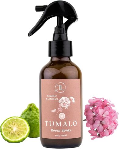 رذاذ الغرفة - عطر منزلي متطور وطبيعي بالكامل، معطر هواء بالزيوت العطرية النقية ومزيل للروائح، رائحة منعشة، صنع في الولايات المتحدة الأمريكية، العرعر والمريمية، زجاجة زجاجية سعة 4 أونصة in Kuwait