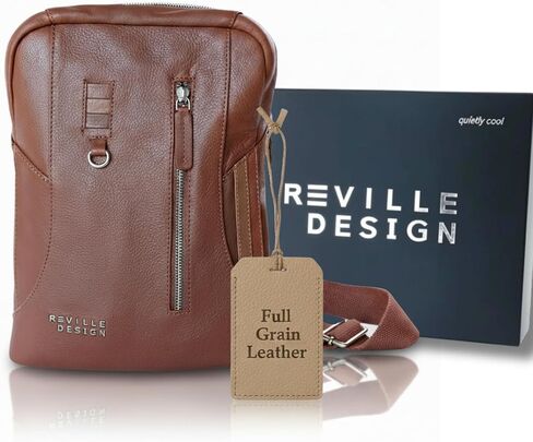 Backpack for Men and Women. Full Grain Genuine Leather Slim Backpack. 13" Laptop College Casual Travel Bag (Amber Brown) in Saudi Arabia