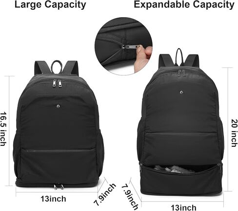 seyfocnia Gym Backpack,Small Gym Bag with Shoe Compartment Lightweight Expandable Travel Backpack Workout Sports Casual Daypack for Women or Men in Kuwait